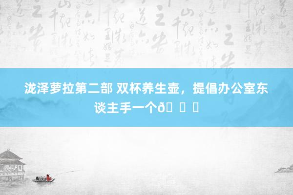 泷泽萝拉第二部 双杯养生壶，提倡办公室东谈主手一个👋