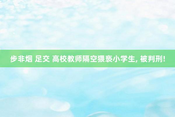 步非烟 足交 高校教师隔空猥亵小学生， 被判刑!