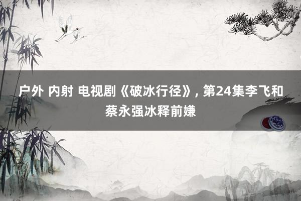 户外 内射 电视剧《破冰行径》， 第24集李飞和蔡永强冰释前嫌